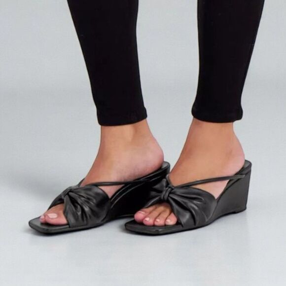 VAILA Olivia Knotted Slide Wedge Sandals, NEW in Box! Size 14 - Picture 2 of 10